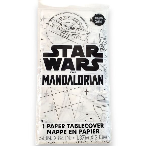 2 Pack Star Wars Mandalorian Grogu Paper Tablecloth Color In Party Supplies 84x5 - Picture 2 of 9